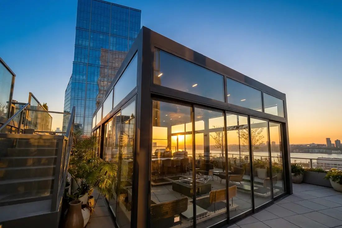 Penthouse terrace, Manhattan, New York